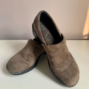 BOC suede clog shoes